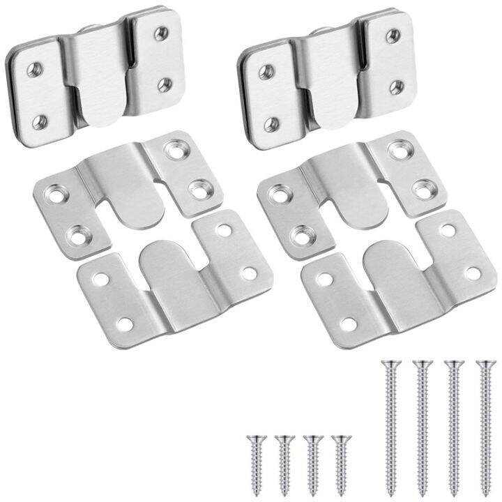 Flush Mount Bracket,Photo Frame Hook Picture Hangers, Interlock Bracket