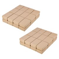 48PCS Kraft Paper Gift Box Small Kraft Paper Jewelry Box Handmade Cardboard Packing Gift Box Wedding Decorations