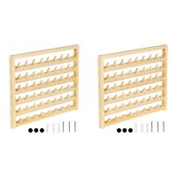 2Pack 54 Spools Wooden Thread Holder Thread Racks Wall Mount Thread Storage Organizer For Sewing,Braiding And Embroidery