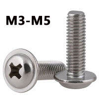 M3 M4 M5 316 สกรูหัวกลมสแตนเลสพร้อมแหวนรอง-Zkeir