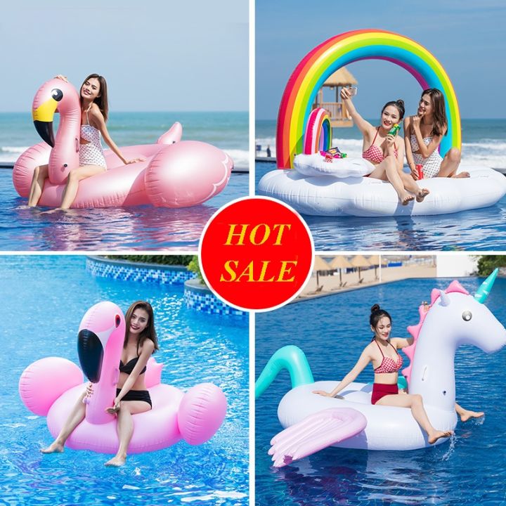 oversized-inflatable-adult-pool-mattresses-flamingo-donuts-multiplayer-ride-on-water-beach-party-floating-bed-baby-swimming-ring