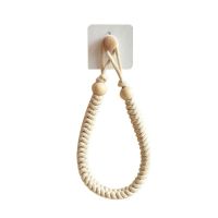 Q1JB Nail-free Adhesive Nordic Woven Cotton Rope Paper Towel Hanging Rope Towel Holder Toilet Paper Holder Home Decorative