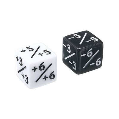 ；。‘【； 10X Dice Counters 5 Positive +1/+1 &amp; 5 Negative -1/-1 For The Gathering Table Game Funny Dices High Quality