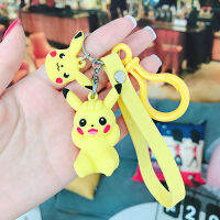 Pikachu เด็ก Keychain Lady จี้ญี่ปุ่นเกาหลีบุคลิกภาพพวงกุญแจการ์ตูนน่ารักอะนิเมะความคิดสร้างสรรค์กุญแจจี้ซิลิโคน