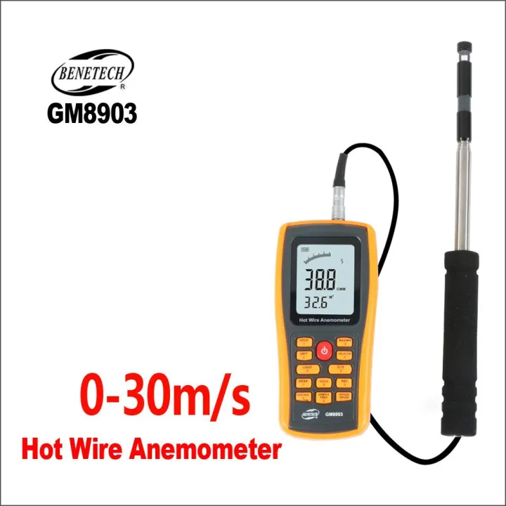 Measuring Instrumen Anemometer Digital Wind Speed Temperature Tester USB Interface