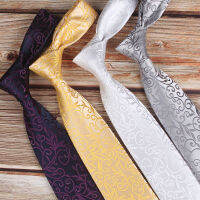 เนคไทผู้ชาย Self-ผูกเนคไทลาย Neckerchief Neckwear เนคไทแบบทางการ Rose ฟ้าน้ำเงินชมพูทอง Florwer Ties