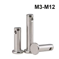 Shaft Flat Head With Hole Cylindrical Pin 304 Stainless Steel Positioning Pins M3 M4 M5 M6 M8 M10 M12