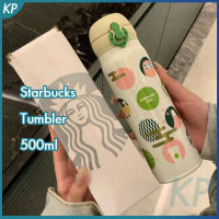 แก้วน้ำถ้วยน้ำร้อน Starbuck กล่องของขวัญแมวกวักนำโชคแก้วสะท้อน500มล. ถ้วยแบบตีกลับจากเกาหลี304สแตนเลส