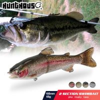 Hunthouse Hard Bait Jointed 2 Section 185mm/65g sinking Swimbait Knotty Fishing Lures pike Trolling Crankbait Artificial Bait