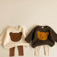 Winter Baby Girls Boys Cute Cartoon Bear Thicken Warm Sweatshirts Tops Kids Children Long Sleeve Hoodies Outerwear