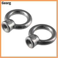 GEORG 4pcs 304สแตนเลสสตีล น๊อตสำหรับยกตา 1/4ค่ะ ทนทานสำหรับงานหนัก สลักเกลียวตา ทนทานต่อการใช้งาน รูปทรงวงแหวน แหวนน๊อต เกรดทางทะเล