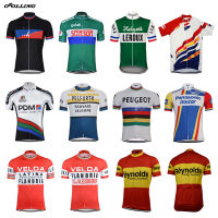 ZZOOI Multi Styles New Retro Team Cycling Jersey Customized Road Mountain Race Top Classical OROLLING