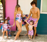 Matching Family Swimsuits Family Matching Swimwear Two Piece Bikini Newest Printed Ruffles Mom and Me Matching Bathing Suits