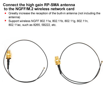 IPEX 4 ถึง RP-SMA หญิงเสาอากาศรองรับไร้สาย NGFF 802.11a 802.11b 2 ชิ้น IPEX 4 ถึง RP-SMA หญิงสายสำหรับ M.2 WiFi Bluetooth เสาอากาศภายนอก