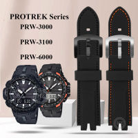 ✅โปรโมชั่น✅สายนาฬิกาซิลิโคนยางใหม่24มม. สำหรับ Casio PROTREK ชุดปีนเขา PRW-3000  3100 \ 6000 \ 6100Y สายซิลิโคนสร้อยข้อมือผู้ชาย