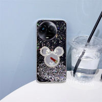 Phone Case เคส Realme 11X Realme 11 4G 5G Realme C51 NFC พร้อมตัวยึดกระจกแต่งหน้าการ์ตูนเคสหลังแบบนุ่มปักเลื่อมลายท้องฟ้าเต็มไปด้วยดวงดาว2023