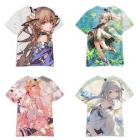 2023การ์ตูนอะนิเมะ3D แบบฤดูร้อนแขนสั้นท็อปส์ลำลองเสื้อยืดผู้ชาย