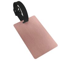 Rose Gold Luggage Tag for Suitcase Identifiers Name Id Labels Card for Women Men Kid Travel 【AUG】