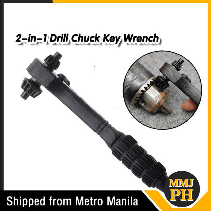 2 in 1 Drill Chuck Ratchet Spanner Black Ratchet Dualuse Wrench Spanner Electric Drills and