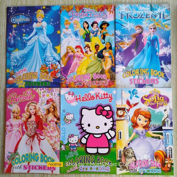 Kids MINI Coloring Book WITH STICKERS high quality prints for boys and