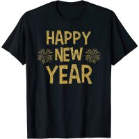 ราคาถูก[S-5XL]ผ้าฝ้าย 100% [S-5XL]แขนสั้นโอเวอร์ไซส์เสื้อยืดแฟชั่น ลาย Happy New Year Clothing Boho Rainbow ปีใหม่ 2023 พรีเมี่S-5XL