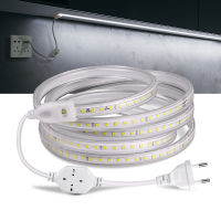 LED Strip Tape Garden Light EU Plug LED Strip Ribbon 2835 Brighter Waterproof Backlight for Kitchen Ceiling LED Strip with Plug