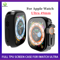 ฐานกรอบนาฬิกา TPU นิ่ม360 ° สำหรับนาฬิกา Apple 8 Ultra/Pro 49Mm 45Mm 41Mm 44Mm 40Mm 42Mm 38Mm ปกป้องหน้าจอสำหรับป้องกัน I Watch 1 2 3 4 5 /Se/ เคส6/7/8 Ultra 49Mm 41Mm 45Mm