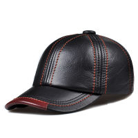 Wholesale Genuine Leather Baseball Cap Men Women Black Cowhide Hat Snapback Adjustable Autumn Winter Real Leather Peaked Hats