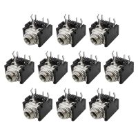 10Pcs PJ 306M 3.5 Female Socket Audio Connector PJ-306M 3.5mm 5 Pin DIP Stereo Headphone Jack With Nut