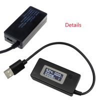 【✔In stock】 dianlan09 เครื่องวัดระยะเครื่องชาร์จ Usb 1ชิ้นไมโคร Usb ดิจิตอลสีดำ Lcd Usb Mini Current And Detector Mobile Power