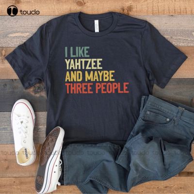 I Like Yahtzee And Maybe Three People Vintage T-Shirt Fathers Day Gifts Tshirt Xs-5Xl Christmas Gift Printed Tee Tshirt