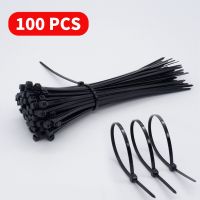 100 Pieces Self-locking Plastic Nylon Cable Tie Black 5x300 Cable Tie Fastening Ring Industrial Cable Tie Set Loop Wire Wrap