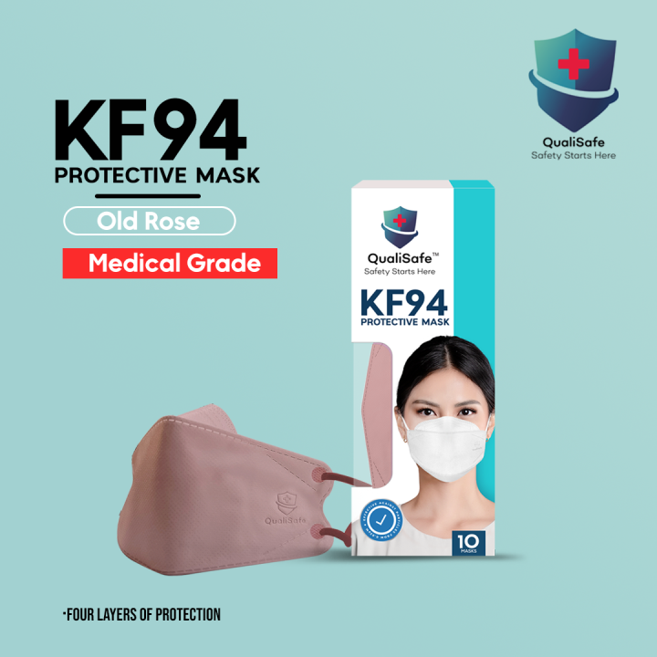 QUALISAFE PROTECTIVE MASK KF94 MASK OLD ROSE 10 PCS PER BOX (LIMITED EDITION) Lazada PH