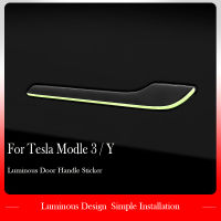 For Tesla Model 3 Y Luminous ABS Styling Premium Durable Accessories Car Door Handle Auto Scratch Cover Protector Sticker