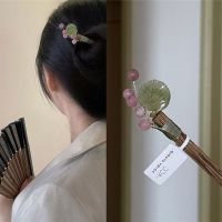 Chinese Style Elegant Tassels Wood Hair Stick For Women Girl Hairpin Simple Shell Hair Fork Vintage Hanfu Cheongsam Headwear Haberdashery