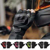 【CW】Motorcycle Fingerless Gloves Breathable Mountain Bike Meticulous Gloves Anti Fall Protection Summer Motorcycle Gloves Accessory