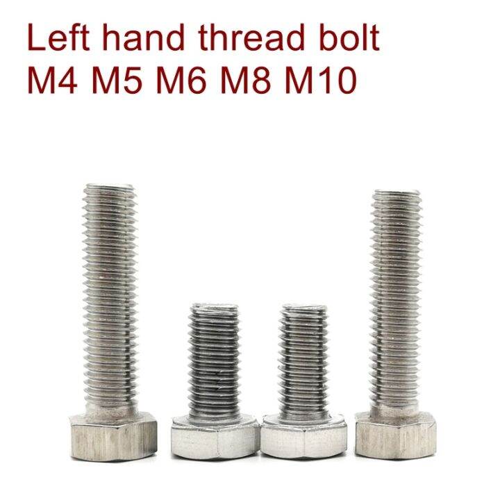 Left hand thread bolt Stainless steel Hexagonal Counterclockwise