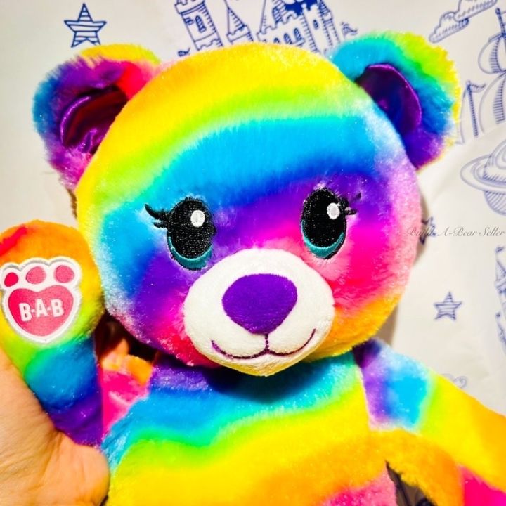 สินค้าขายดี-ตุ๊กตาหมีบิ้วอะแบร์-สีรุ้ง-เรนโบว์เฟรน-build-a-bear-สินค้ามือสองคุณภาพสูงนำเข้าจากอเมริกา