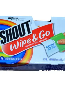 Shout Wipe & Go Instant Stain Remover Wipes 12 Pieces - 3 Pack