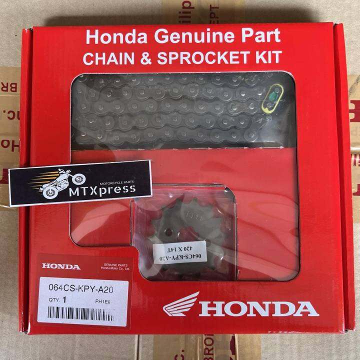[Honda Genuine] XRM 125 Chain & Sprocket Set (420x39T/14T) Lazada PH