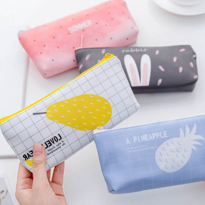 Cute Pencil Case Design Floral Print Pencil Case Kalem Kutusu (Turkish For Pencil Case) PU Leather Pencil Case Watermelon Print Pencil Bag