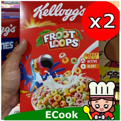 อาหารนำเข้า🌀 Double pack cheaper than Kellock Fruette Coriel Cornefels KelloggScorn Flakes Fruit loops160 grams