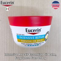 Eucerin® Intensive Repair Essential Oil Balm, Fragrance Free 198 g ยูเซอริน ผลิตภัณฑ์บำรุงผิวกาย สำหรับผิวแห้ง คืนความกระจ่างใส ให้ชุ่มชื้น บาล์มบำรุงผิว