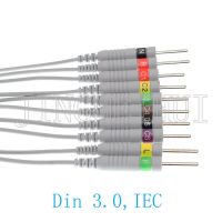 3.0DIN/4.0กล้วย/สแนป/ คลิป/สัตว์ด้วยลวดตะกั่ว10-Lead ใช้คลิป ECG สายเคเบิ้ล EKG วงจรไฟฟ้าและชิ้นส่วน