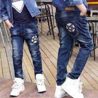 ENENS 4-11 Years Kids Boys Clothes Slim Straight Jeans Children Denim Clothing Long Pants Spring Autumn Baby Boy Casual Trousers Elastic Waist Pants