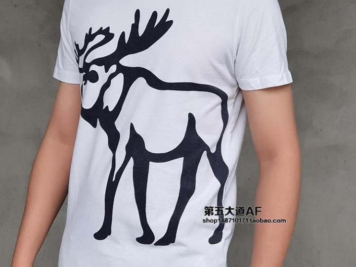 irt-af-เสื้อยืดแขนสั้นผู้ชาย2023ฤดูร้อนใหม่อเมริกันลำลองลมผ้าฝ้ายบริสุทธิ์กวางพิมพ์ลายเดรสยาวหน้าร้อนเข้าได้กับทุกชุด