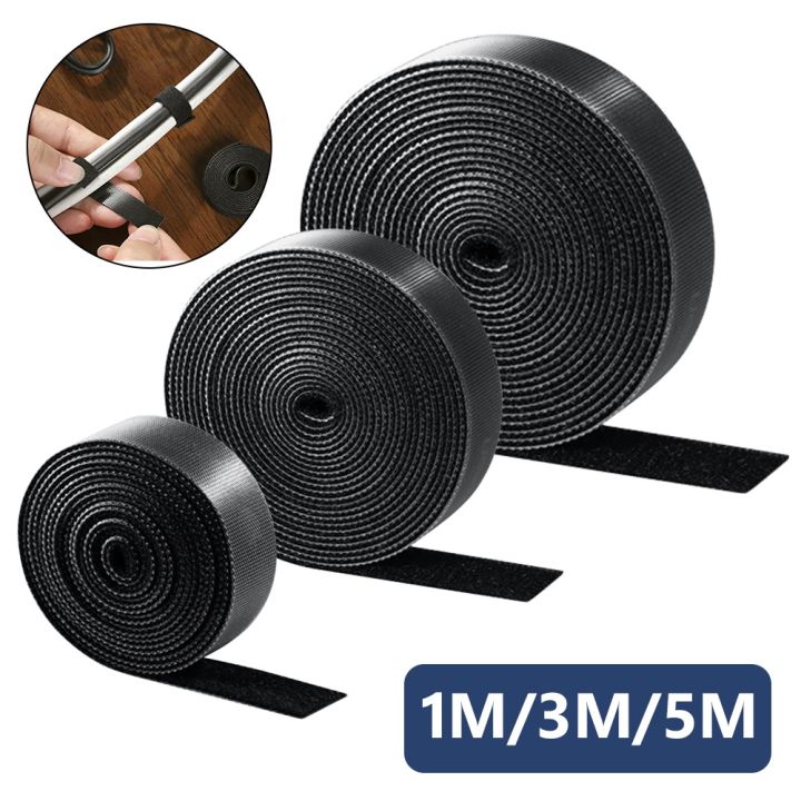 ultra-thin-micro-soft-nylon-hook-buckled-bandage-loop-fastener-tape-clip-holder-protector-cable-ties-strap-long-1-5cm-width-1-5m