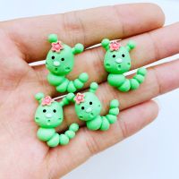 [LWF HOT]۞✻ 12 Pcs New Mini Cartoon Cute Caterpillar Flat Back Resin Cabochon Scrapbook Kawaii DIY Embellishments Charm Accessories F48