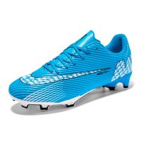 Men Soccer Cleats Professional Outdoor Sports Training Soccer Shoes Futsal Grass Long Spikes Non-Slip Football Boots for Boys
