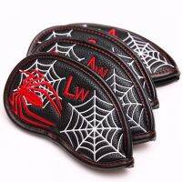 11PCS PU With Red Spider Embroider Golf Club Iron Head Covers Golf Headcover Sets Accessories